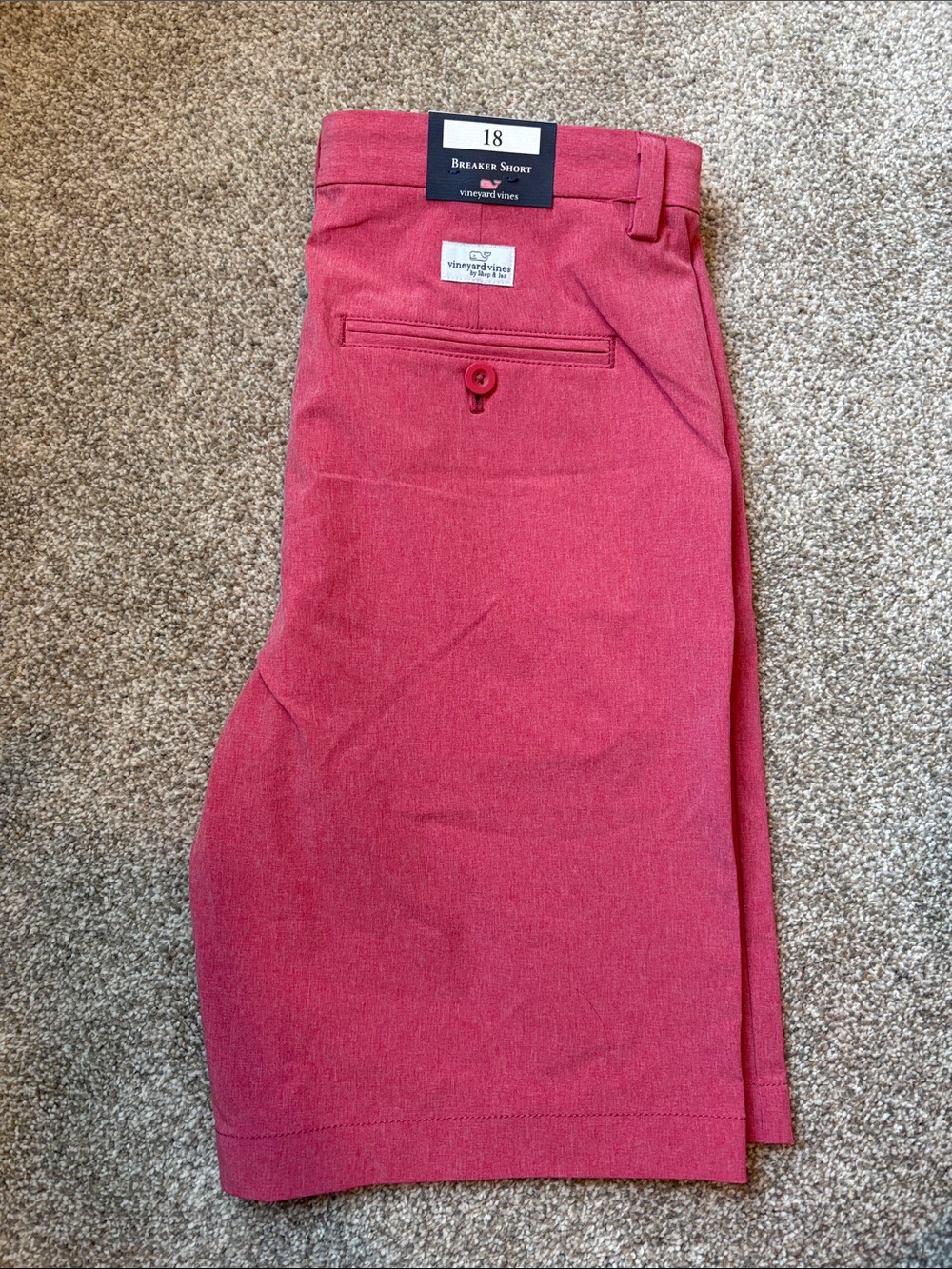 Vineyard Vines Coral-Red Breaker Shorts